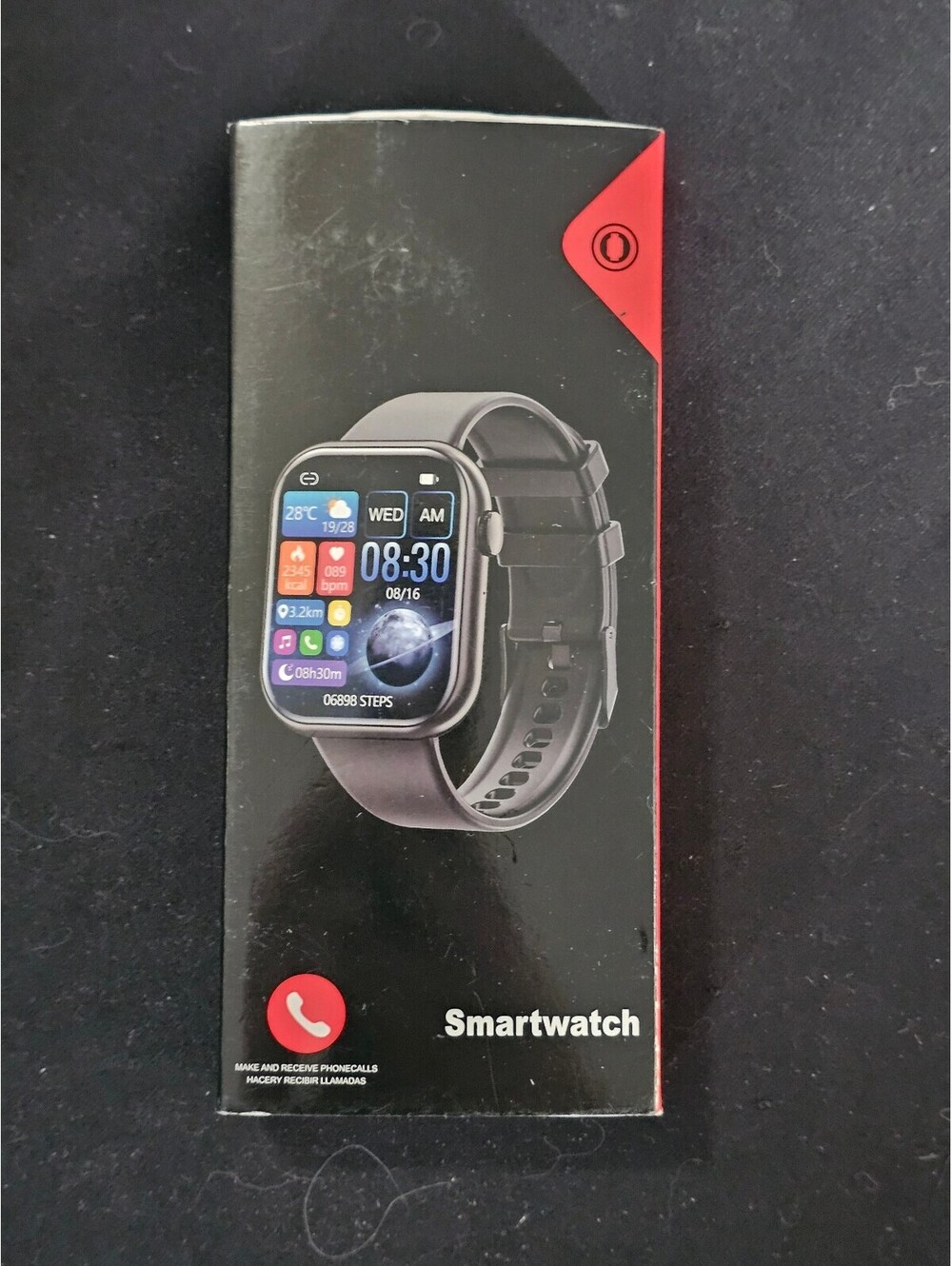 Shot Scope Smartwatch with Charging Cable and User Manual